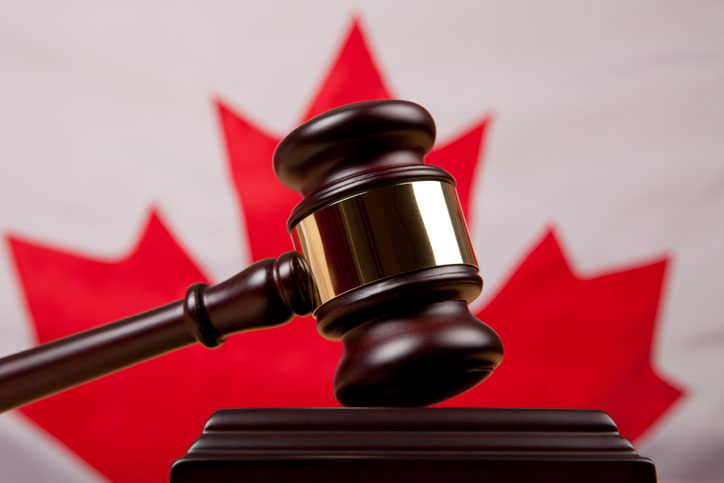 canadian flag and gavel