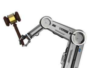 robotic arm with gavel